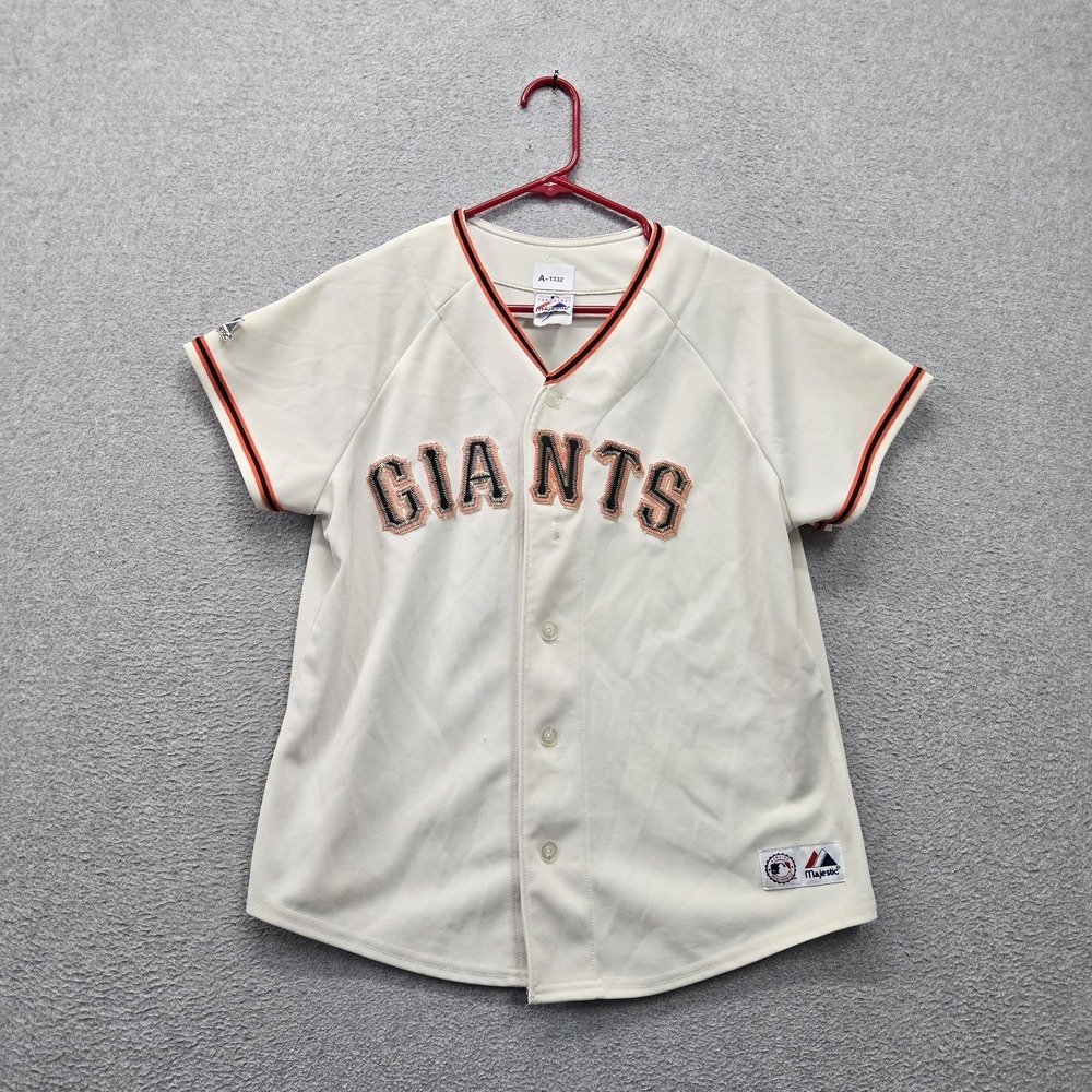 San Francisco Giants Men Jersey M Cream Embroidered Majestic Team Name